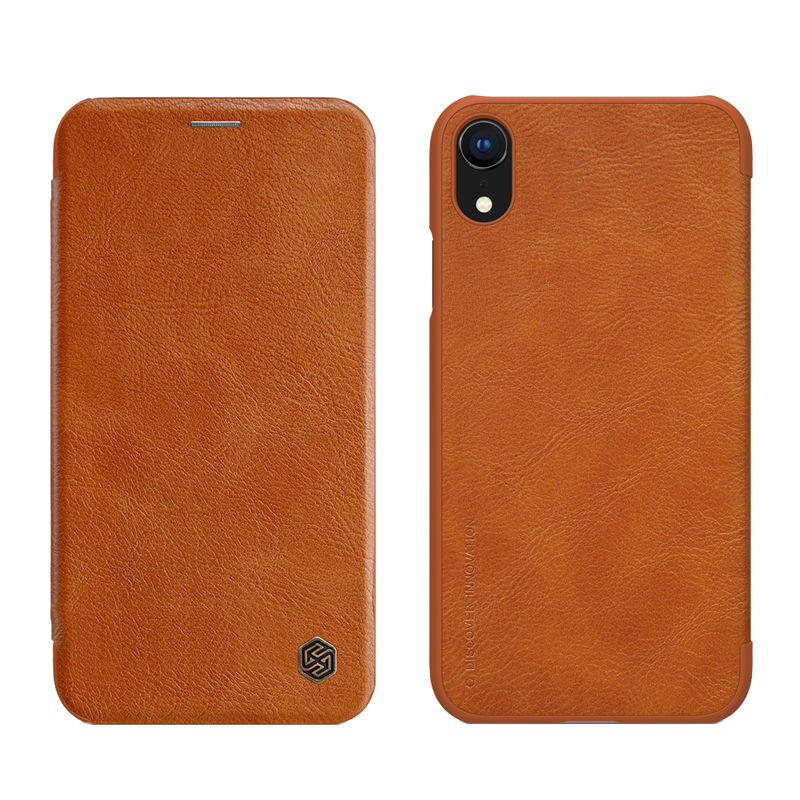 Фото Кожаный чехол (книжка) Nillkin Qin Series для Apple iPhone XR (6.1") в магазине vchehle.ua