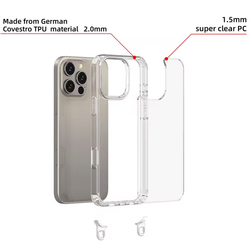 Заказать Чехол TPU Transparent with Straps для Apple iPhone 12 Pro Max (6.7") (Clay) на vchehle.ua