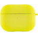 Фото Силиконовый футляр с микрофиброй для наушников Airpods Pro (Желтый / Bright Yellow) на vchehle.ua