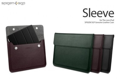 Кожаный чехол (футляр) SGP Sleeve Series для New iPad 3 / iPad 2