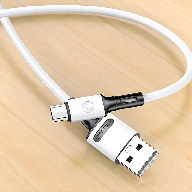 Фото Дата кабель USAMS US-SJ435 U52 USB to MicroUSB (1m) (Белый) на vchehle.ua