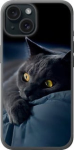 Чехол Дымчатый кот для iPhone 15