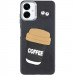 Чехол TPU Leather Toys для Samsung Galaxy A06 (Coffee / Black)
