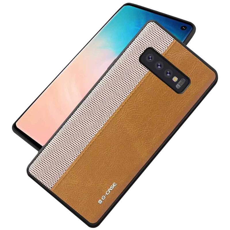 Чехол-накладка G-Case Earl Series для Samsung Galaxy S10+ (Коричневый)
