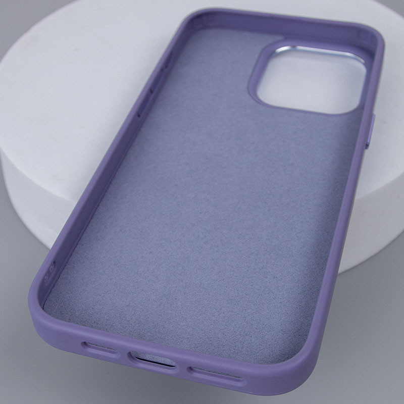 Купити Шкіряний чохол Bonbon Leather Metal Style with Magnetic Safe на Apple iPhone 14 Pro (6.1") (Сірий / Lavender) на vchehle.ua