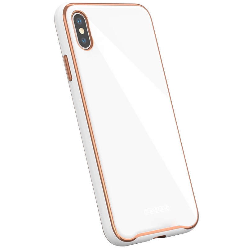 

TPU+Glass чехол Venezia для iPhone XS (5.8") (Белый / White) 927351