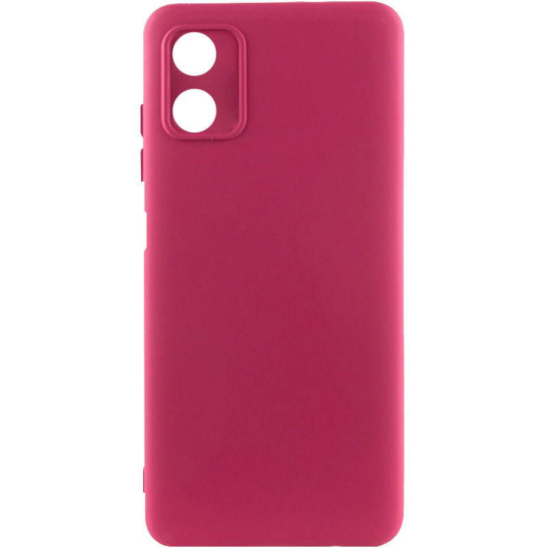 Чехол TPU GETMAN Liquid Silk Full Camera для Motorola Moto G04 / E14 (Бордовый / Marsala)