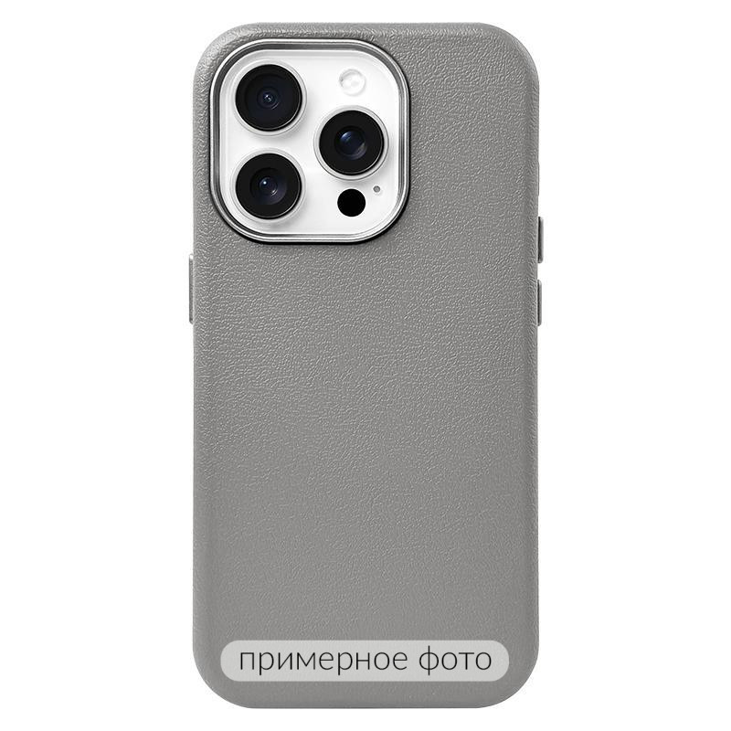 Шкіряний чохол Leather Case Metal Buttons на Samsung Galaxy S24 Ultra (Titanium Gray)