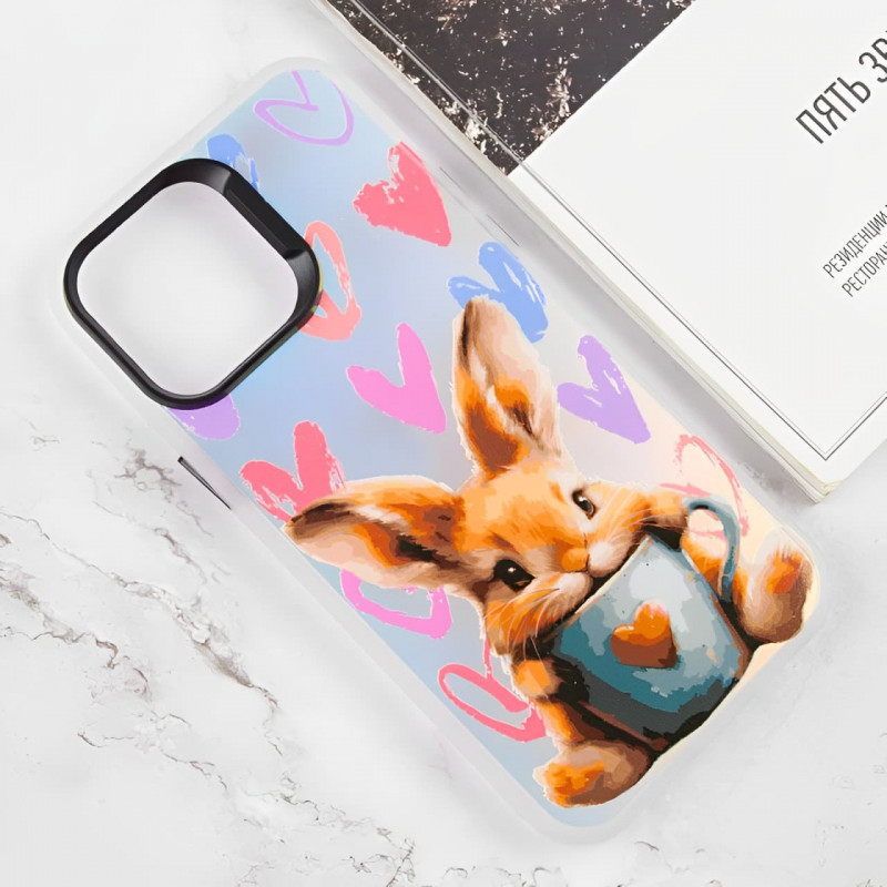 Фото TPU+PC чохол TakiTaki Love magic glow для Samsung Galaxy S22 Ultra (Sweet rabbit / Pink / Purple) в маназині vchehle.ua