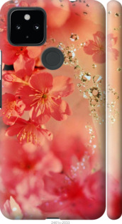 

Чохол Рожеві квіти на Google Pixel 5 XL 1428891