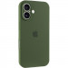 Чехол Silicone Case Full Camera Protective (AA) для Apple iPhone 16 Plus (6.7") (Зеленый / Dark Olive)