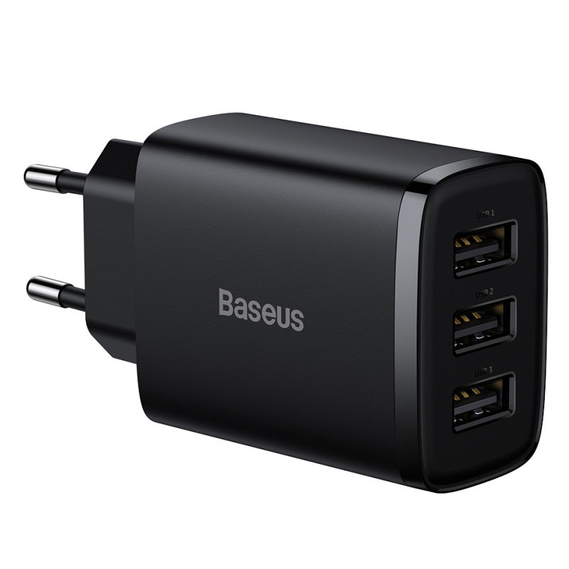 СЗУ Baseus Compact 17W (3USB) (CCXJ02) (Черный)