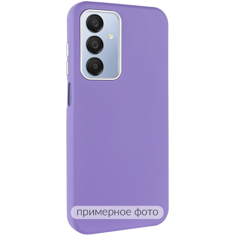 Шкіряний чохол Leather Case Metal Buttons на Xiaomi Redmi 13C / Poco C65 (Light Purple)