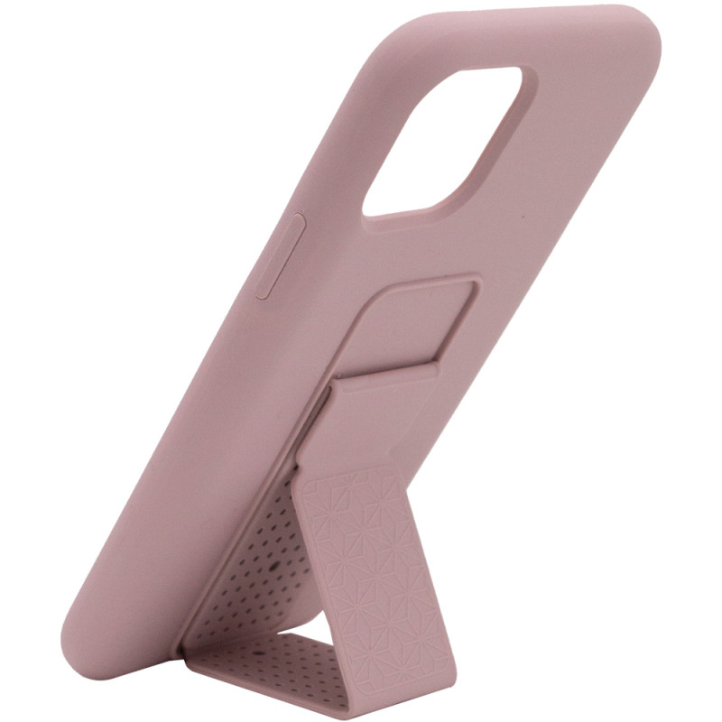 Фото Чехол Silicone Case Hand Holder для Apple iPhone 11 Pro (5.8") (Розовый / Pink Sand) на vchehle.ua