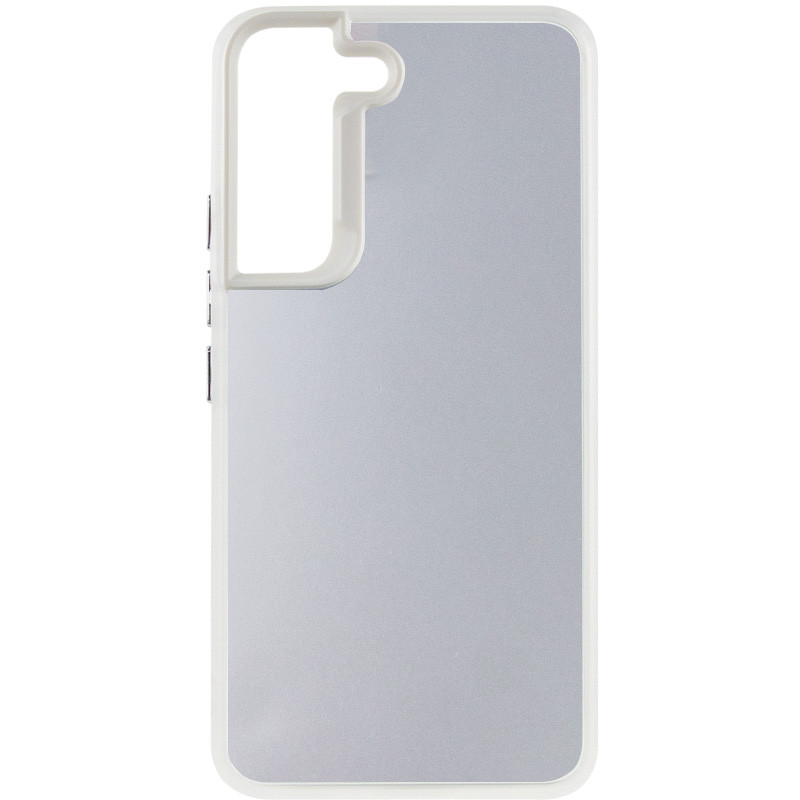 TPU+PC чехол Magic glow with protective edge для Samsung Galaxy S21 FE (White)