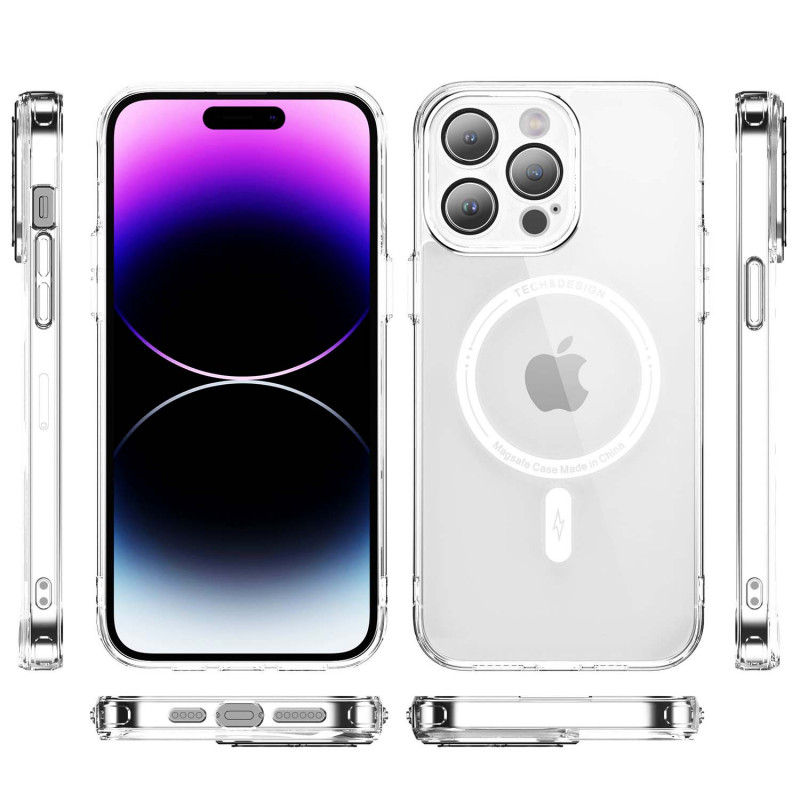 Фото TPU+PC чехол Fullcolor with Magnetic Safe для Apple iPhone 12 Pro Max (6.7") (White) на vchehle.ua