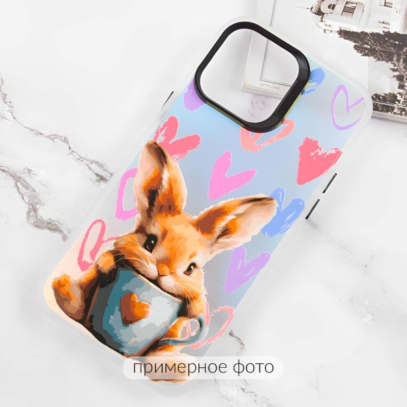 Фото TPU+PC чехол TakiTaki Love magic glow для Samsung Galaxy S21 Ultra (Sweet rabbit / Pink / Purple) на vchehle.ua