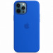 Чехол Silicone case (AAA) with Magsafe для Apple iPhone 12 Pro Max (6.7") (Синий / Capri Blue)