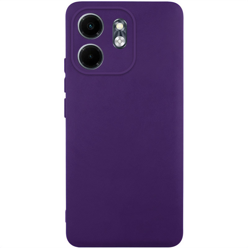 Чехол TPU GETMAN Liquid Silk Full Camera для Infinix Smart 9 4G / Hot 50i (Темно фиолетовый / Dark Purple)