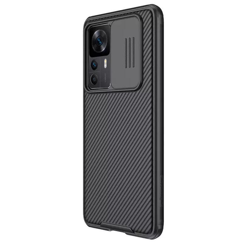 Фото Карбонова накладка Nillkin Camshield (шторка на камеру) на Xiaomi Redmi K50 Ultra / Xiaomi 12T (Черный / Black) в маназині vchehle.ua