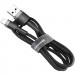 Фото Дата кабель Baseus Cafule Lightning Cable 2.4A (0.5m) (CALKLF-A) (Сірий / Чорний) на vchehle.ua