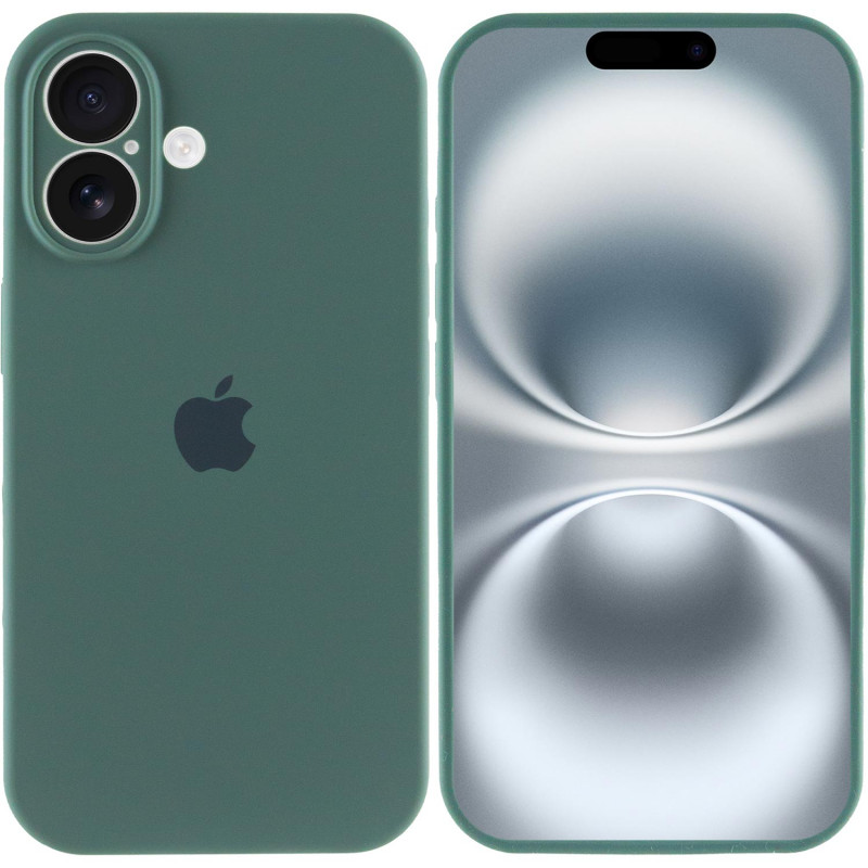 Фото Чохол Silicone Case Full Camera Protective (AA) на Apple iPhone 16 Plus (6.7") (Зелений / Pine green) в маназині vchehle.ua