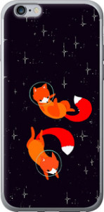 Чехол Лисички в космосе для iPhone 6s plus (5.5'')