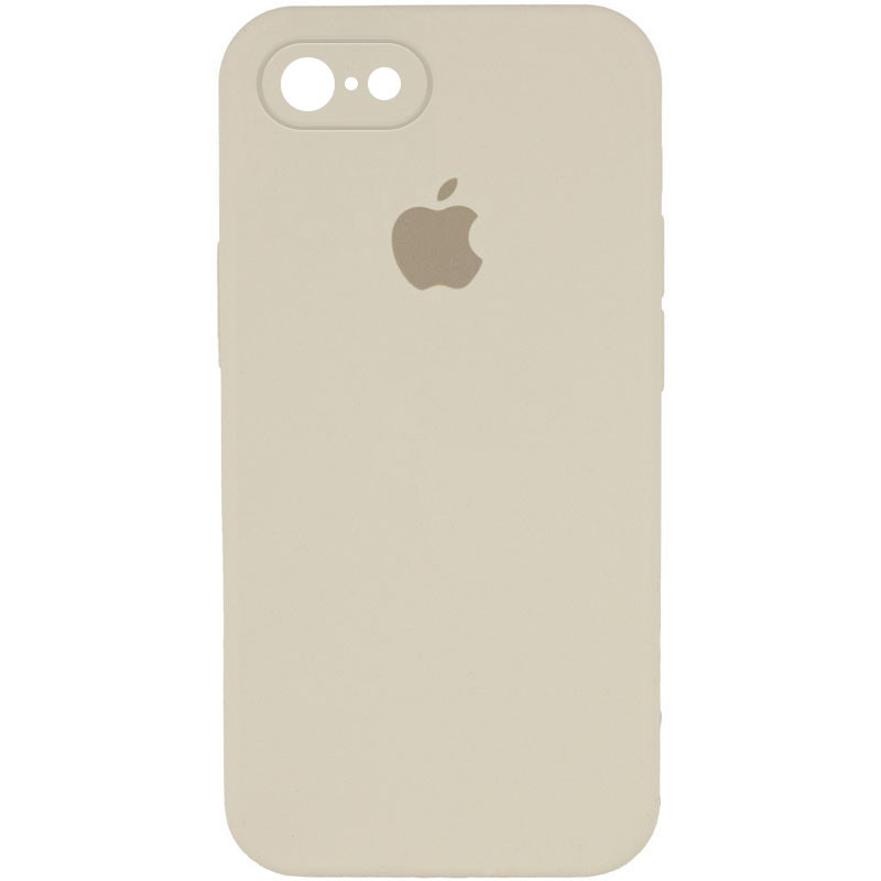 Чехол Silicone Case Square Full Camera Protective (AA) для Apple iPhone 7 / 8 / SE (2020) (4.7") (Бежевый / Antique White)