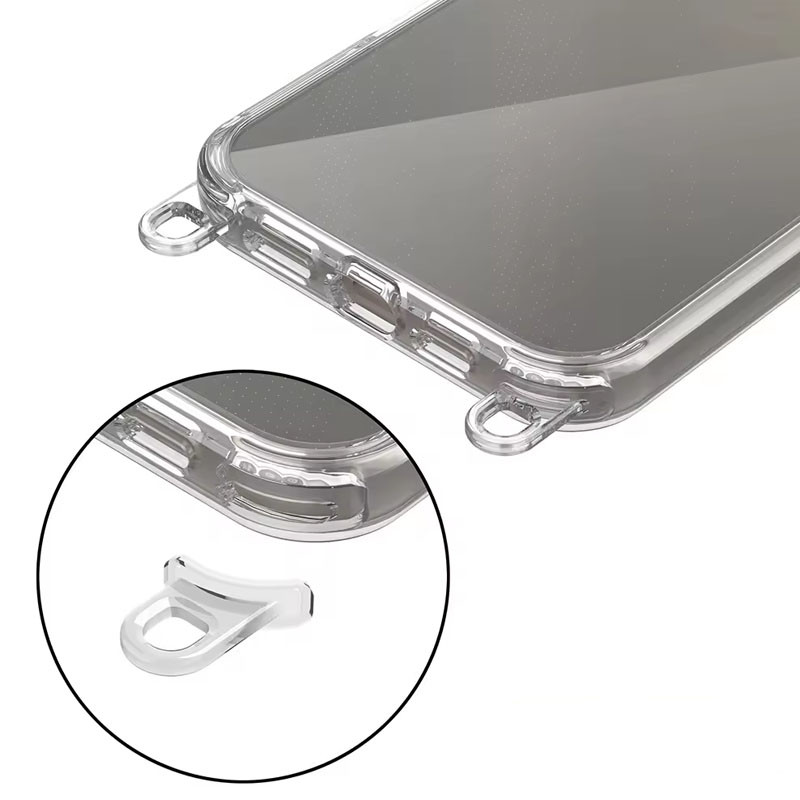 Купити Чохол TPU Transparent with Straps на Apple iPhone 12 Pro Max (6.7") (Grey) на vchehle.ua