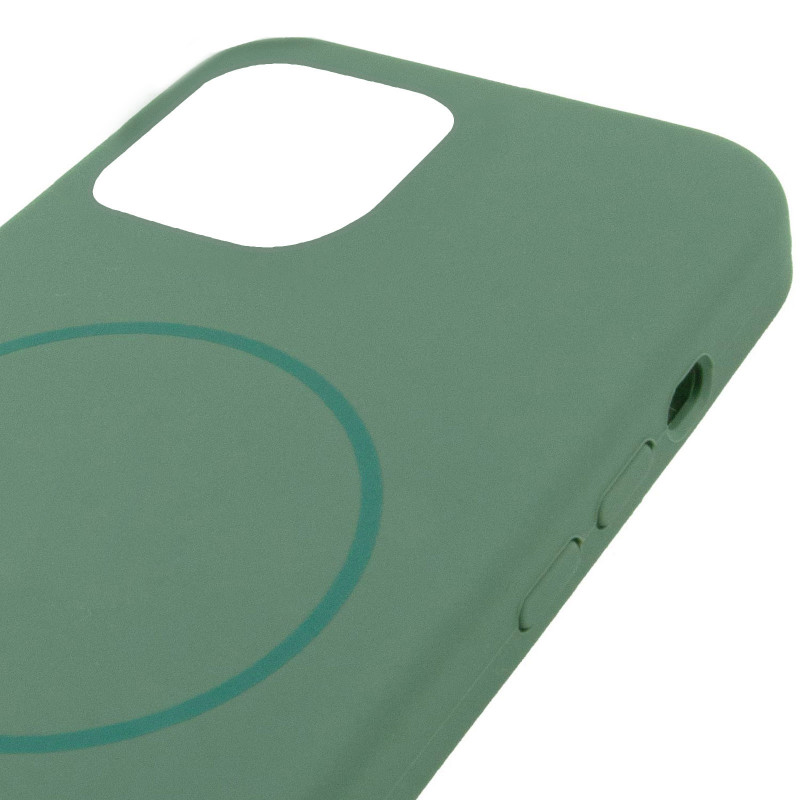 Чохол Silicone Case Full Protective (AA) NO LOGO with Magnetic Safe на Apple iPhone 11 Pro Max (6.5") (Зелений / Pine green) в магазині vchehle.ua