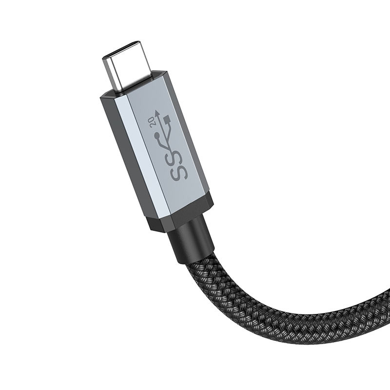 Дата кабель Hoco US06 Type-C to Type-C 100W USB3.2 20Gbps (2m) (Black) в магазине vchehle.ua