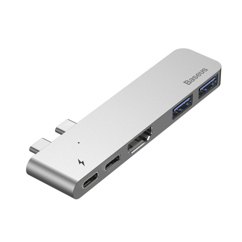 Уцінка Адаптер Baseus Thunderbolt C + Pro 7-in-1 Smart HUB (CAHUB-L0G)