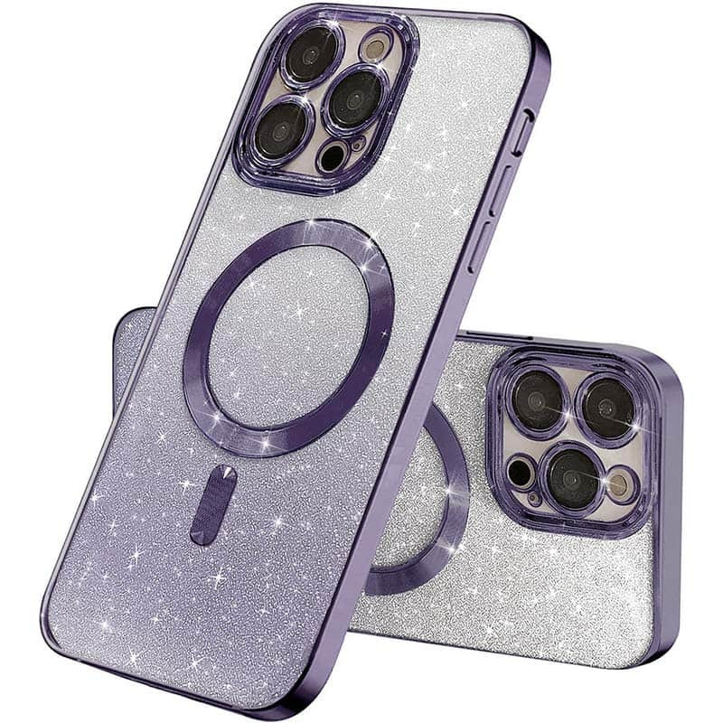 TPU чохол Delight case with Magnetic Safe з захисними лінзами на камеру на Apple iPhone 14 Pro Max (6.7") (Фіолетовий / Deep Purple)