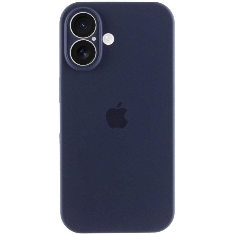 Купити Чохол Silicone Case Full Camera Protective (AA) на Apple iPhone 16 (6.1") (Темно-синій / Midnight blue) на vchehle.ua