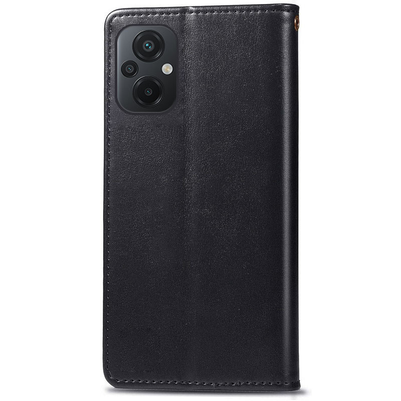 Шкіряний чохол-книжка GETMAN Gallant (PU) для Xiaomi Poco M5 (Чорний) в магазині vchehle.ua