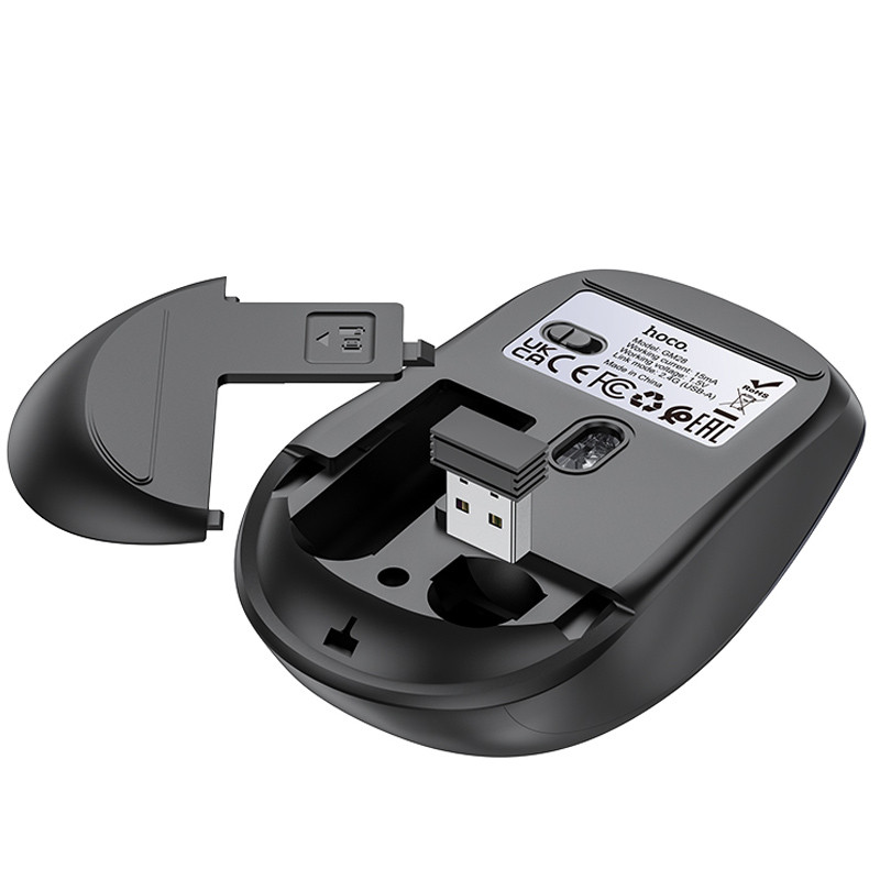 Мышь беспроводная Hoco GM28 2.4G (Black / Metal gray) в магазине vchehle.ua