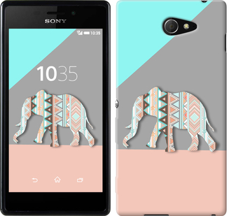 

Чехол Узорчатый слон для Sony Xperia M2 D2305 224729