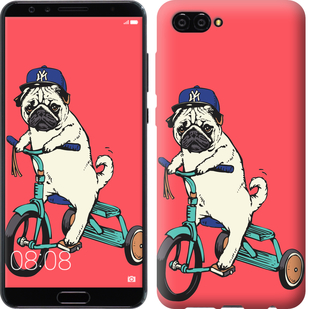 

Чохол Мопс на велосипеді на Huawei Nova 2S 642835