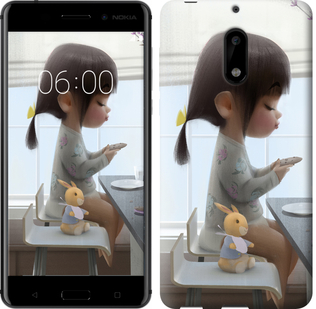 

Чохол Мила дівчинка з зайчиком на Nokia 6 636797