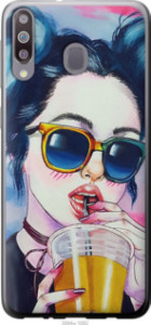 Чехол Арт-девушка в очках для Samsung Galaxy M30