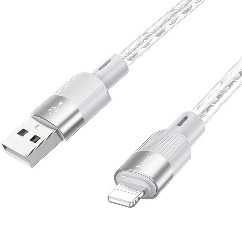 Фото Дата кабель Hoco X99 Crystal Junction USB to Lightning (1m) (Gray) в магазине vchehle.ua