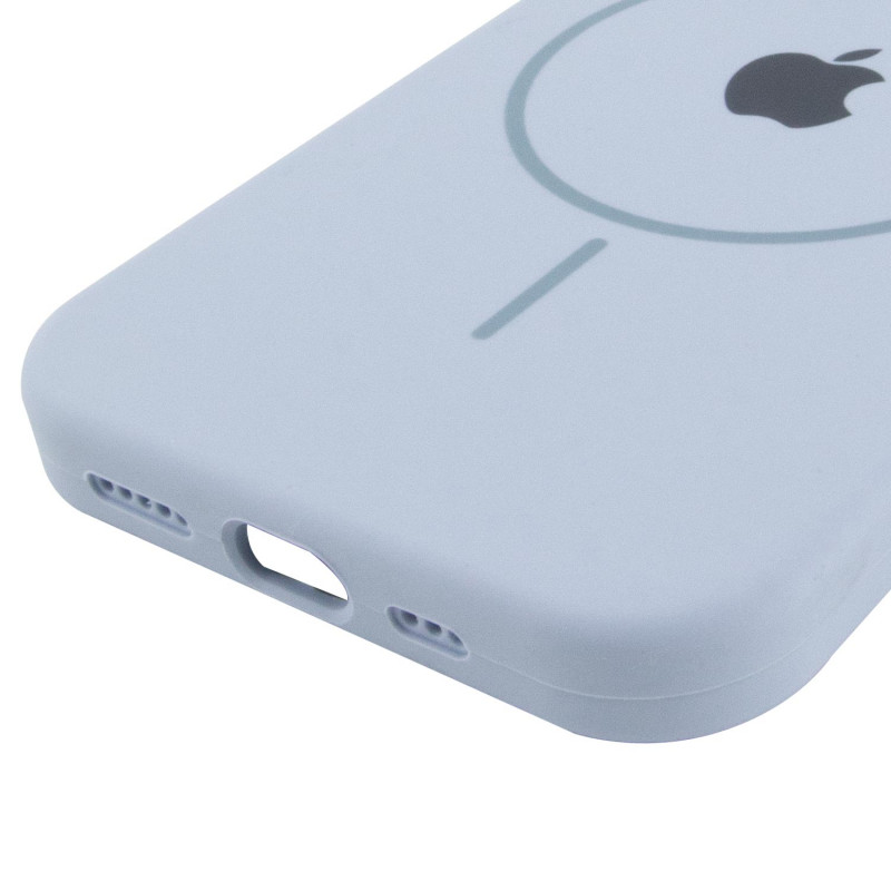 Купити Чохол Silicone Case Full Protective (AA) with Magnetic Safe на Apple iPhone 12 Pro Max (6.7") (Блакитний / Lilac Blue) на vchehle.ua