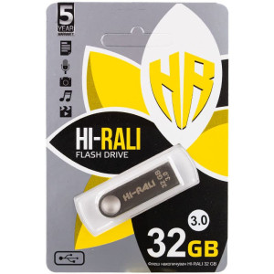 Флеш накопитель USB 3.0 Hi-Rali Shuttle 32 GB Серебряная серия