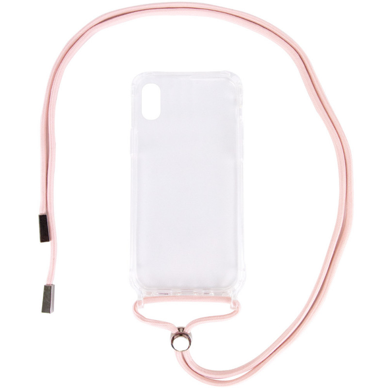 

Чехол TPU Crossbody Transparent для Apple iPhone XR (6.1") (Пудровый) 1100932
