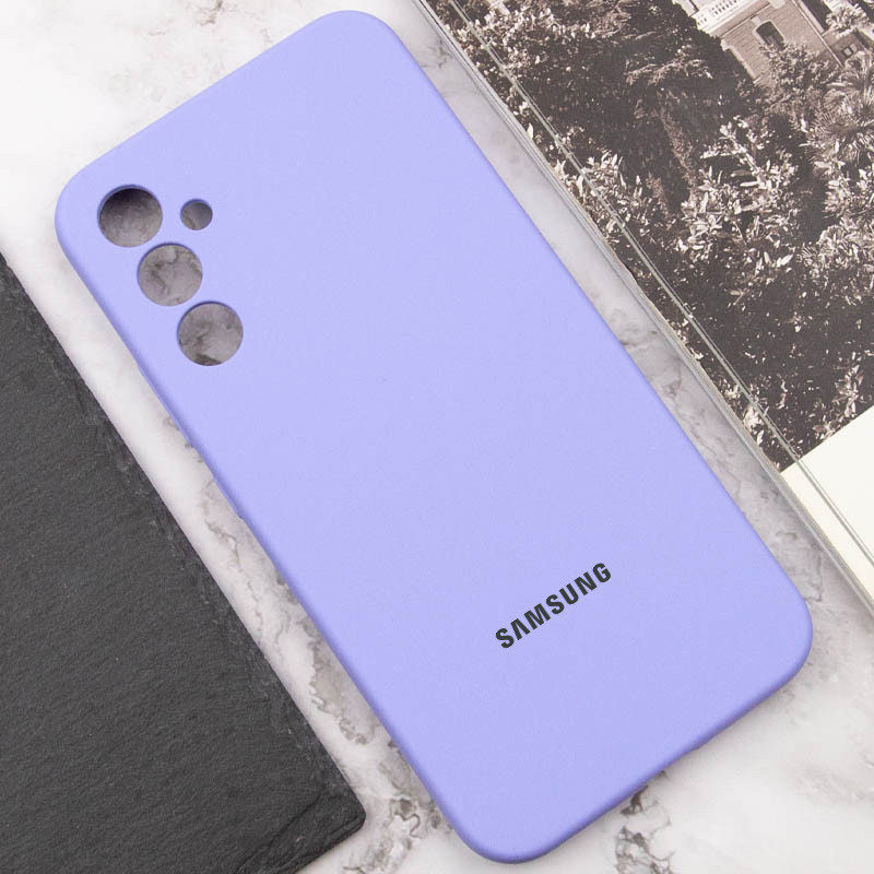 Купить Чехол Silicone Cover Lakshmi Full Camera (AAA) with Logo для Samsung Galaxy A34 5G (Сиреневый / Dasheen) на vchehle.ua