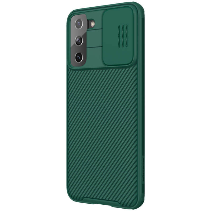 Фото Карбоновая накладка Nillkin Camshield (шторка на камеру) для Samsung Galaxy S21+ (Зеленый / Dark Green) в магазине vchehle.ua