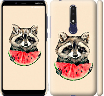 

Чохол Єнотик з кавуном на Nokia 3.1 Plus 800101