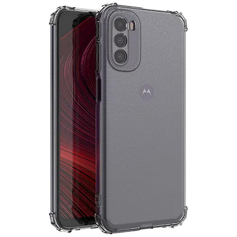 TPU чохол GETMAN Ease logo посилені кути Full Camera на Motorola Moto G41 (Прозорий (прозорий))