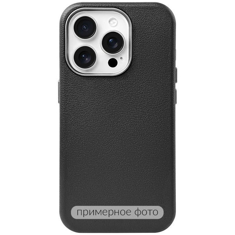 Кожаный чехол Leather Case Metal Buttons для Xiaomi Redmi 13C / Poco C65 (Black)