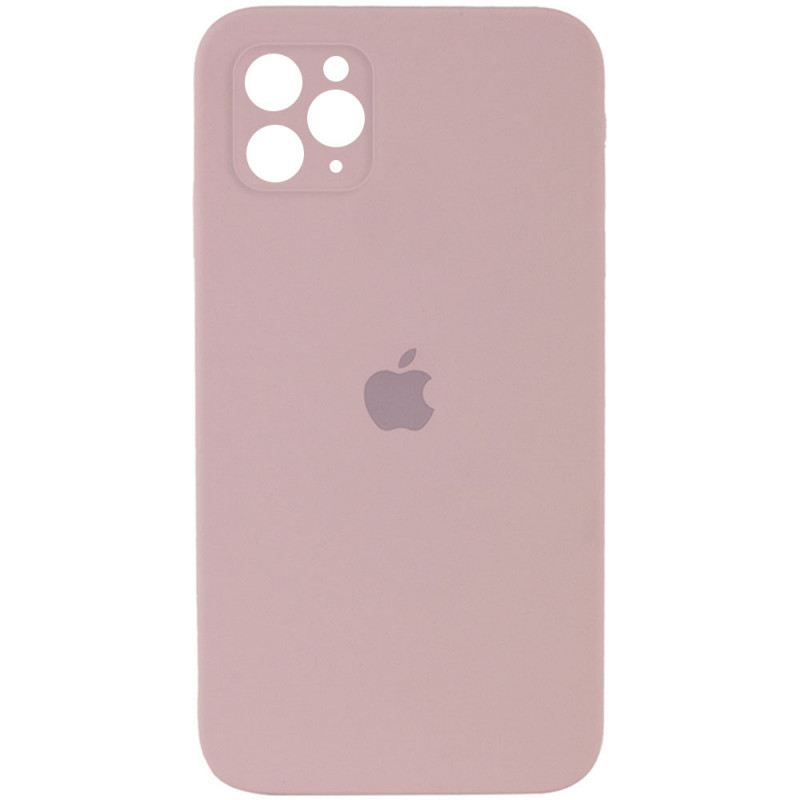 Чохол Silicone Case Square Full Camera Protective (AA) на Apple iPhone 11 Pro (5.8") (Рожевий / Pink Sand)